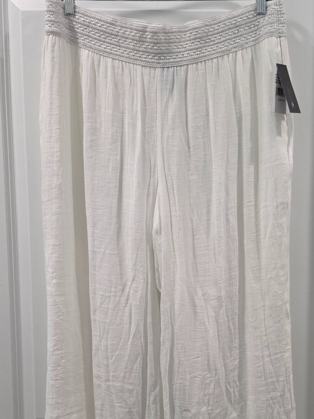 White Linen Palazzo Pants